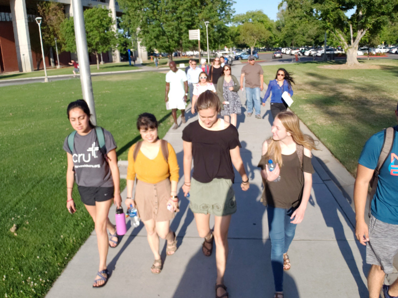 Youth Group Walking