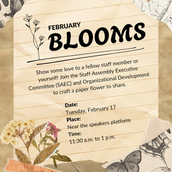 SAEC flyer for paper flower making activity