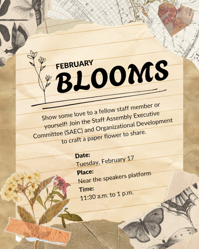 SAEC flyer for paper flower making activity