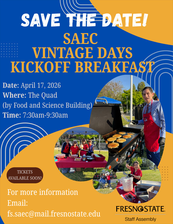 Flyer for Vintage Days Kickoff Breakfast 2026