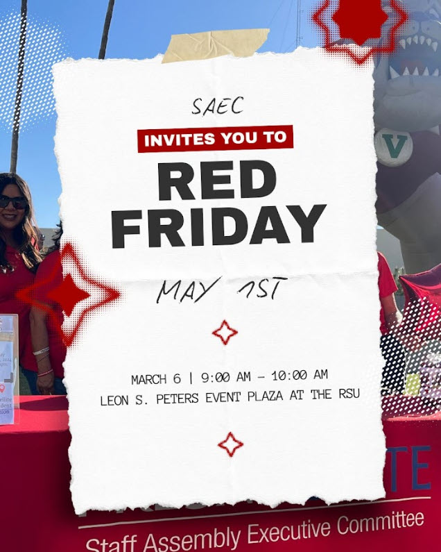Flier for May 1 2026 Red Friday